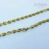 Contemporary Golden Polished Beaded Link Chain For Men