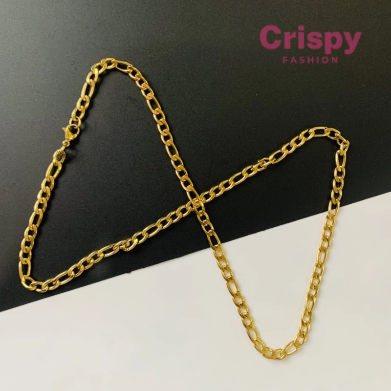 Classic Curb Link Gold Chain For Men ( 22 Inch )