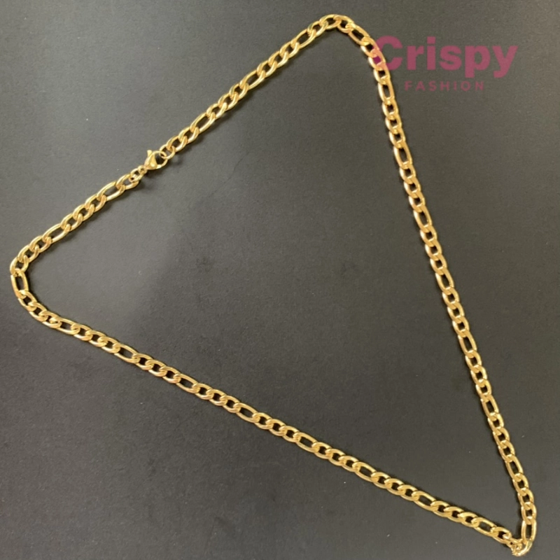 Classic Curb Link Gold Chain For Men ( 22 Inch )