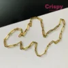 Elegant Golden Polished Paperclip Style Beaded Link Chain For Men (21.5 Inch)