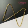 Modern Golden Polished Paperclip Chain Necklace For Men (22 Inch)