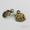 Charming Antique Design Dual-Tone Elephant Stud Earrings
