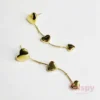 Cascading Golden Heart Dangler Earrings