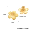 Golden Polished Flower Stud Earrings